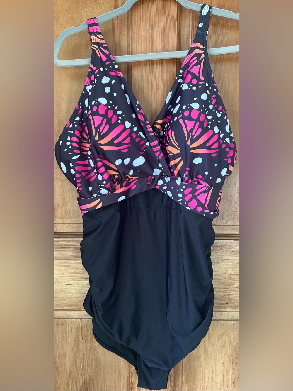 BloomChic One Piece Butterfly Print Swimsuit and Wrap 18-20